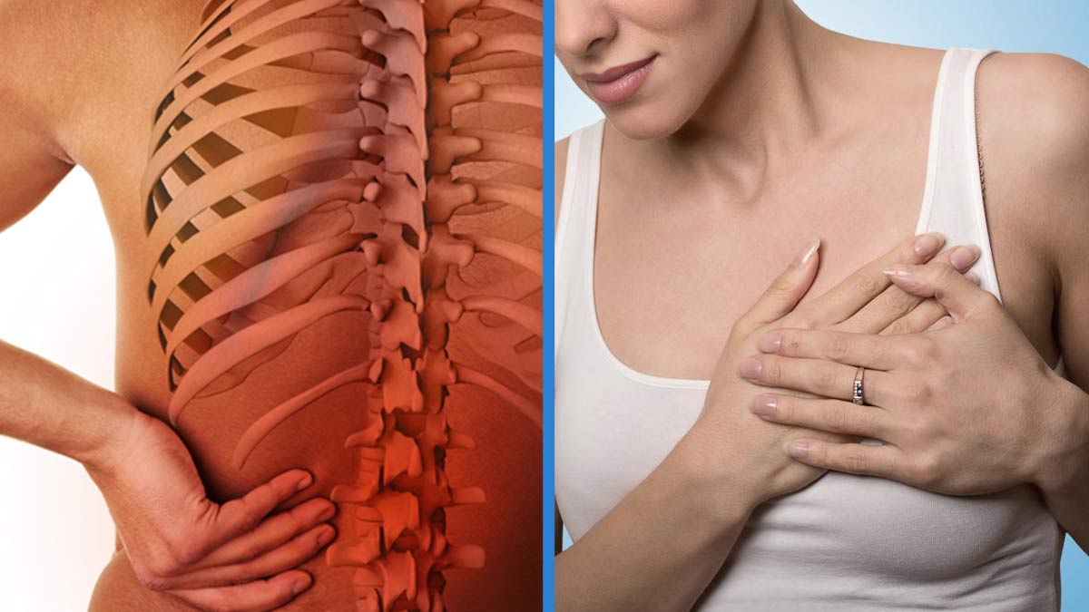 ból pleców i problemy z oddychaniem